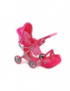 Vežimėlis 3 in 1 rožinis su... 2