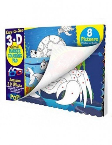 Knygutė daugkartinė spalvinimui su 3D...