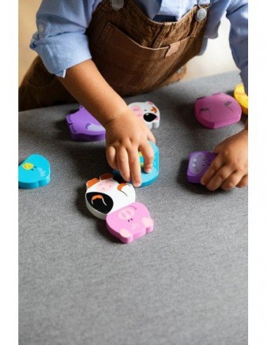 Magnetiniai mediniai gyvūnėliai iš 2...