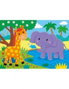 Dėlionė 4 in1  Žvėrys, 2,3,4,5 det., 18 mėn.+ , formatas... 2
