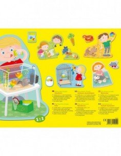 Dėlionė 5 in 1, 2,3,4 det. Naminiai gyvūnai Kas ką valgo,... 2