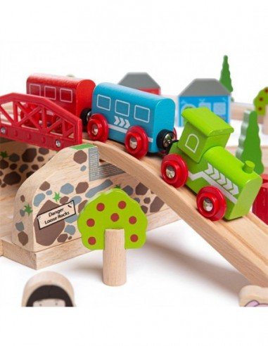 Rinkinys traukinys su bėgiais +...