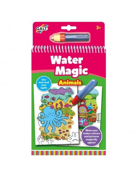Knygutė daugkartinio naudojimo su vand.piešt. WATER MAGIC ANIMALS, Galt