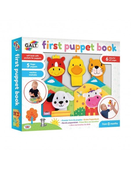 Knygutė minkšta FIRST PUPPET BOOK, 0mėn.+, Galt