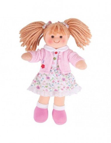 Lėlė minkšta nurengiama, rožinė 28cm,