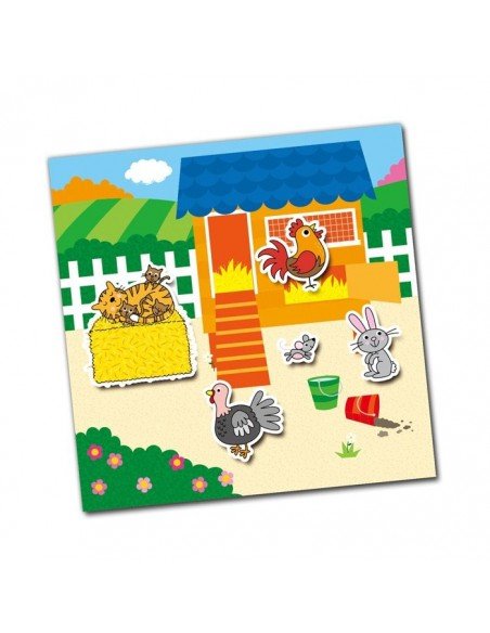 Knygutė Kaimas su daugkartinio naudojimo lipdukais REUSABLE STICKER BOOK FARM, Galt