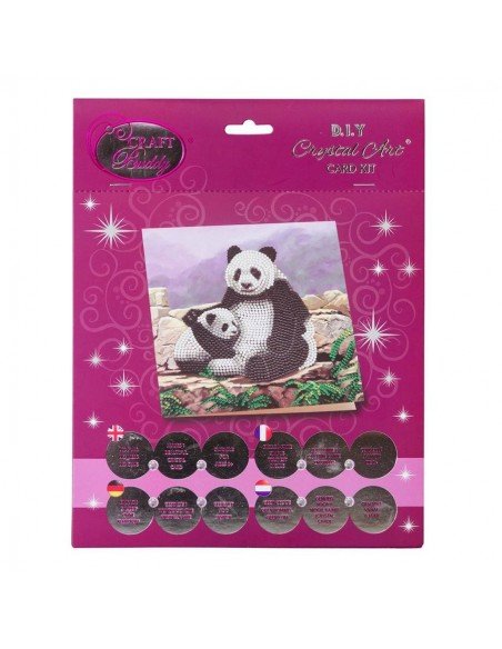 Rinkinys CRYSTAL ART Panda, 8m.+, formatas 18x18cm