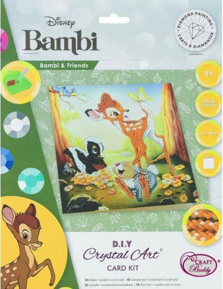 Rinkinys CRYSTAL ART Bambi, 8m.+, formatas 18x18cm