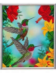 Rinkinys CRYSTAL ART Kolibris, 8m.+ su rėmeliu 25x21cm