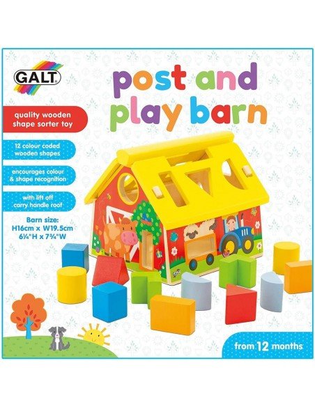 Medinis namelis rūšiavimui, Post and Play Barn, 12mėn.+