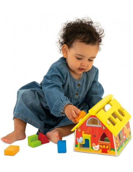 Medinis namelis rūšiavimui, Post and Play Barn, 12mėn.+