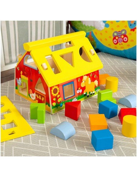 Medinis namelis rūšiavimui, Post and Play Barn, 12mėn.+