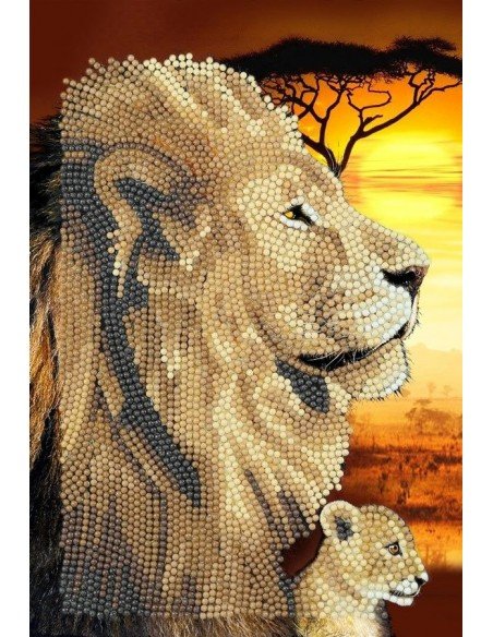 Rinkinys CRYSTAL ART Dienoraštis Lions , 8m.+, formatas 26x18cm