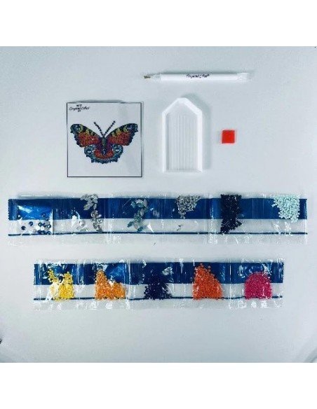 Rinkinys CRYSTAL ART Drugelis, Sticker Kit , 8m.+, formatas 9x9cm