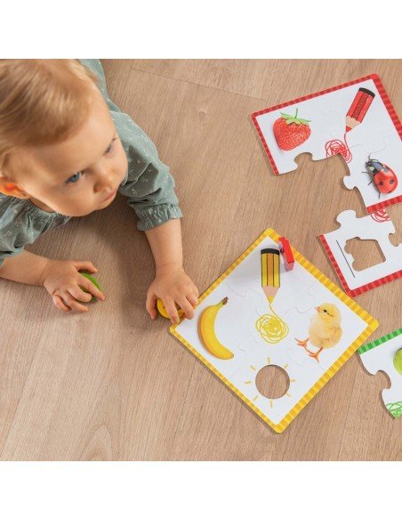 Dėlionė Spalvos 6 in 1, 30 det., 2m.+