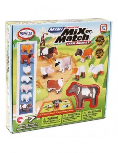 Magnetinis konstruktorius Mini Farm, 28 det. 3m.+