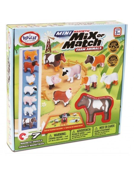 Magnetinis konstruktorius Mini Farm, 28 det. 3m.+