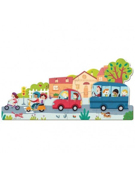 Dėlionė XXL Transportas, 18det.,  2m.+, formatas 80x38 cm