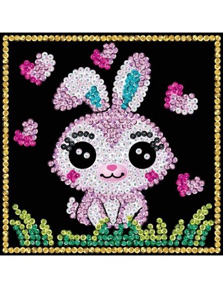 Rinkinys kūrybai SEQUIN 60 zuikis, 5m.+
