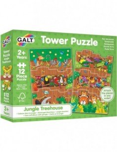 Dėlionė TOWER PUZZLE Jungle Treehouse 12 det., 2m.+,...