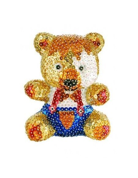 Rinkinys kūrybai 3D SEQUIN ART meška