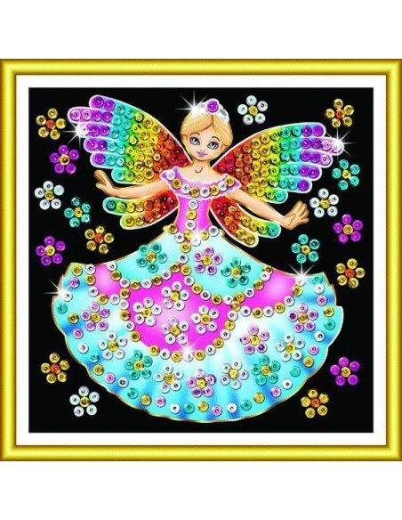 Rinkinys kūrybai SEQUIN 60 fėjų princesė, 5m.+
