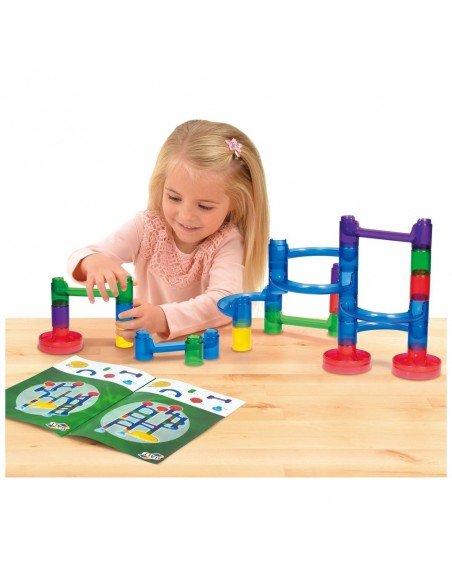 Konstruktorius GLOW MARBLE RUN, 35 det., 4m.+, Galt