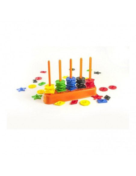 Rinkinys ABACOLOR SHAPES, 50 det.+12 kort. su užduotimis