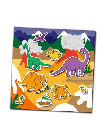 Knygutė Dinozaurai su daugkartinio naudojimo lipdukais REUSABLE STICKER BOOK DINOSAURS, Galt