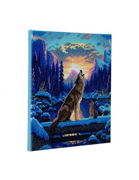 Rinkinys CRYSTAL ART Vilkas 8m.+ įrėmintas, 30x30cm