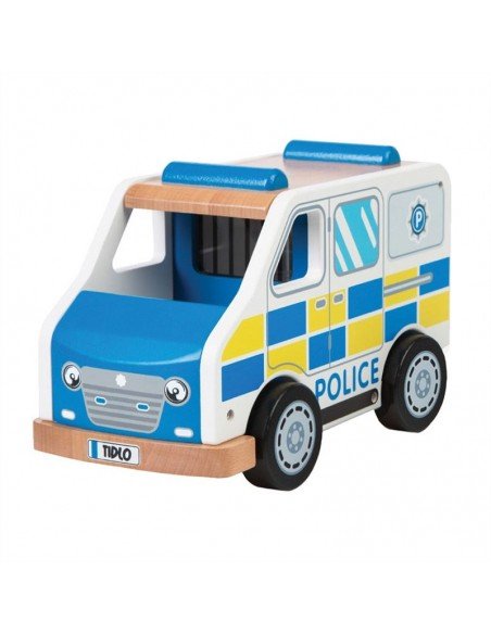 Medinė policininkų mašina, 29cm, 3m.+