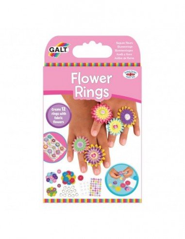 Rinkinys FLOWER RINGS, 6m.+, Galt