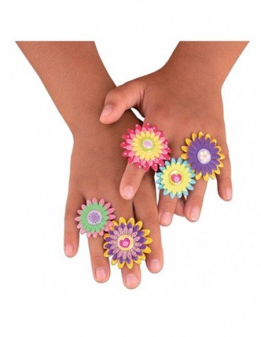 Rinkinys FLOWER RINGS, 6m.+, Galt