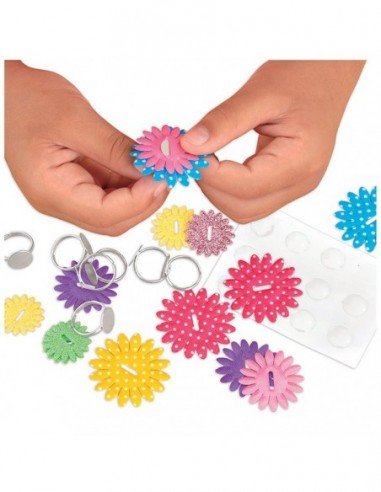 Rinkinys FLOWER RINGS, 6m.+, Galt