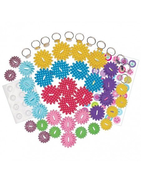 Rinkinys FLOWER RINGS, 6m.+, Galt
