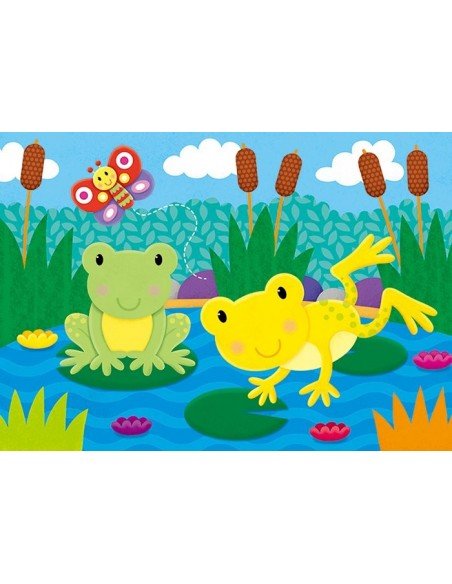 Dėlionė 4 in1 Žvėrys, 2,3,4,5 det., 18 mėn.+ , formatas 21x15cm