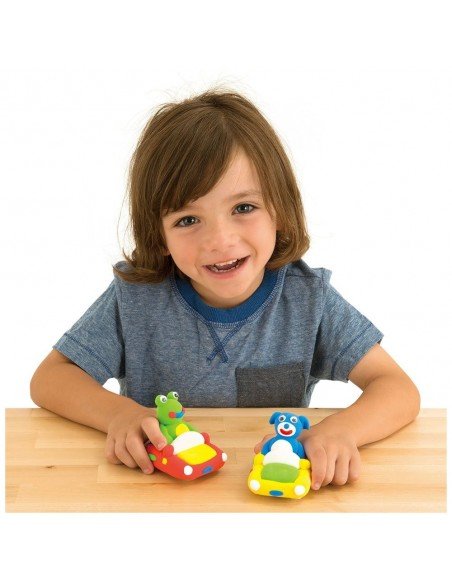 Rinkinys CLAY CARS, 5m.+, 5 sp.džiūstantis modelinas + 2 varikliukai