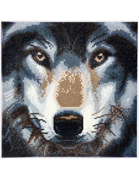 Rinkinys CRYSTAL ART Vilkas 8m.+ įrėmintas, 30x30cm