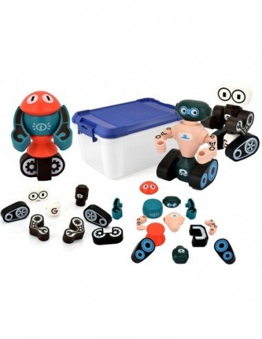 Konstruktorius magnetinis Robotai, 21 det., 3m.+