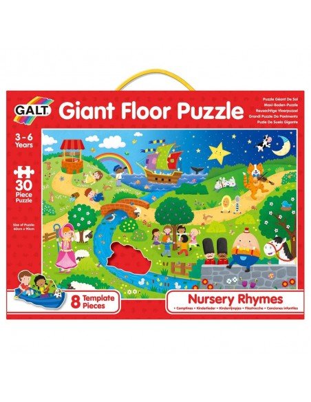 Grindų dėlionė NURSERY RHYMES, 30 det., formatas 60x90cm, Galt