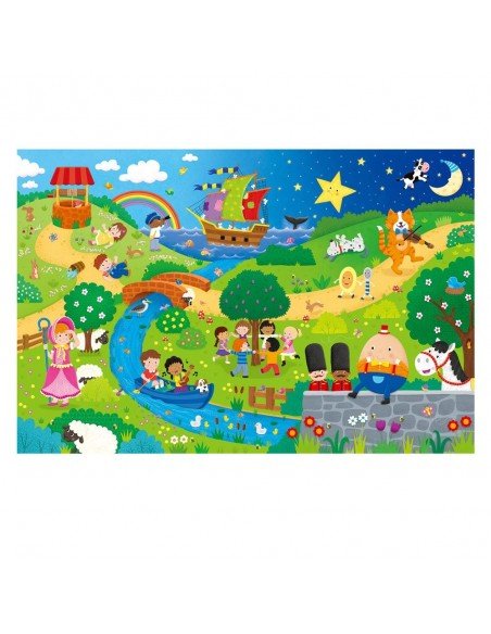 Grindų dėlionė NURSERY RHYMES, 30 det., formatas 60x90cm, Galt