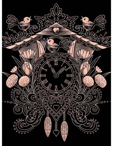 Rinkinys ARTFOIL ROSE Laikrodis su gegute