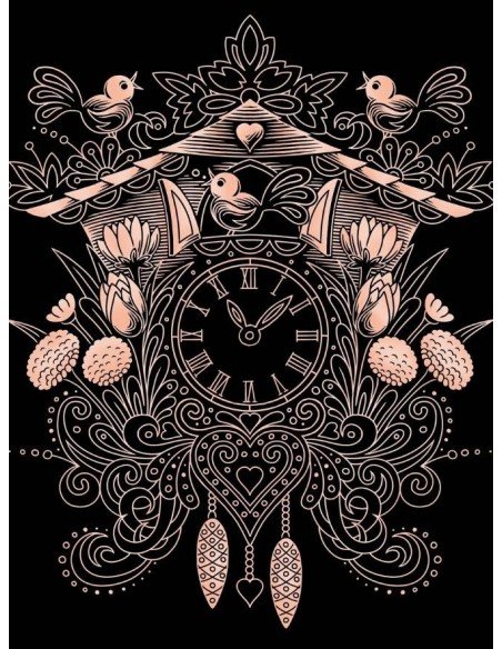 Rinkinys ARTFOIL ROSE Laikrodis su gegute