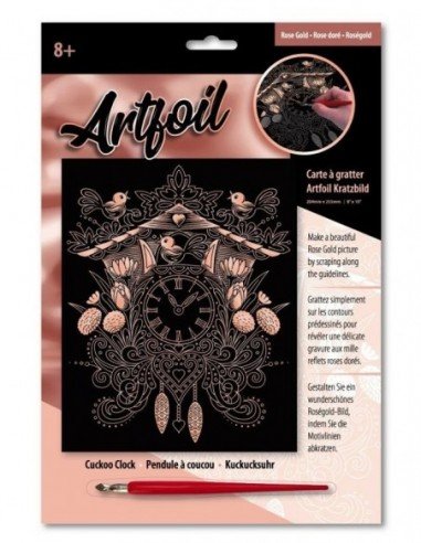 Rinkinys ARTFOIL ROSE Laikrodis su gegute