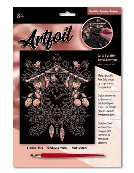 Rinkinys ARTFOIL ROSE Laikrodis su gegute
