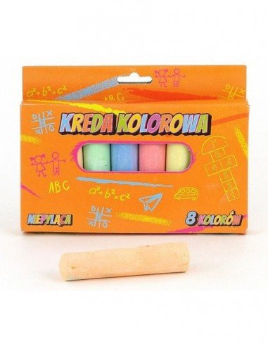 Kreida šaligatviams spalvota 8 sp.