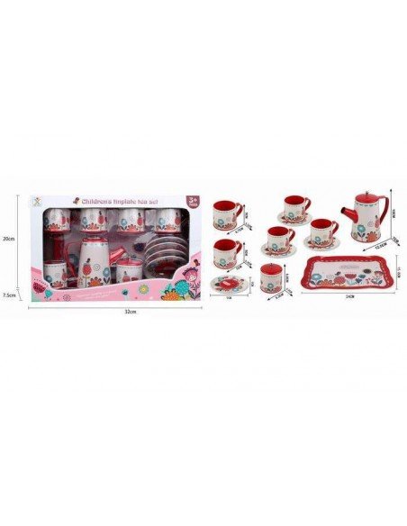 Rinkinys metalinis TEA SET, 13 det., 32x20x9cm