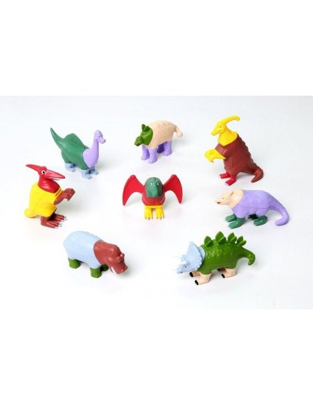 Magnetinis konstruktorius Mini Magnetic Mix or Match Dinosaurs Deluxe, 3m.+