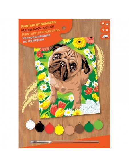 Rinkinys piešimui JUNIOR šuniukas PUG, 8m.+