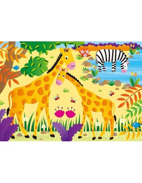 Dėlionė 4 in 1 PUZZLES JUNGLE 12, 16, 20, 24 det., Galt